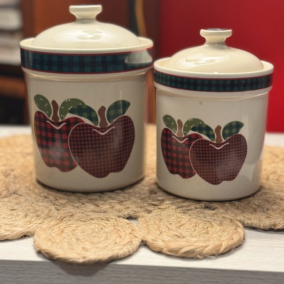 Ingleman Other - Vintage Ingleman Applejack Ceramic Canister Set